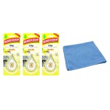 Odorizant auto&nbsp;Wunder- Baum Clip 3 Pack Vanilla si Laveta Microfibra 30x40cm