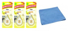 Odorizant auto&nbsp;Wunder- Baum Clip 3 Pack Vanilla si Laveta Microfibra 30x40cm
