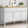 VidaXL Dulap FLORO, alb, 114x43x74 cm, lemn masiv de pin 374024