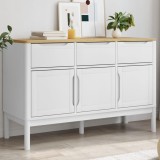 VidaXL Dulap FLORO, alb, 114x43x74 cm, lemn masiv de pin 374024
