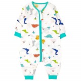 Salopeta de dormit pentru bebelusi Minizone, bumbac, multicolor, 2-3 ani