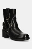 Answear Lab botine femei, culoarea negru, cu toc drept, izolare usoara