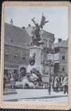 Fotografie tip CDV, Budapesta, Statuia lui Honv&eacute;d