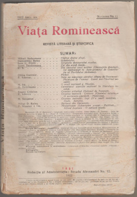 Revista Viata Romaneasca - Anul XIV, Nr. 11/1922 foto
