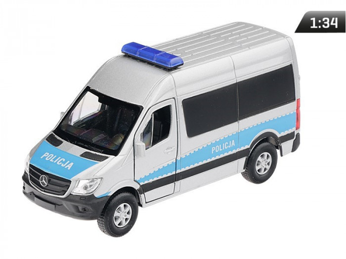 Model 1:34, Prl Mercedes-benz Sprinter Police, Argintiu A884MBSPOS