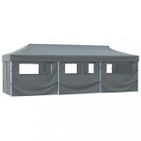 VidaXL Cort petrecere pliabil cu 8 pereți laterali, antracit, 3 x 9 m