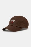 Thisisneverthat șapcă de baseball din bumbac Heart Cap culoarea maro, cu imprimeu, TN243WHWBC08