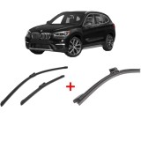 Cumpara ieftin Set 3 stergatoare BMW Seria X1 (F48) din 2014 - 2022, pentru parbriz si luneta fata si spate auto, Bosch Aerotwin, din cauciuc siliconat rezistent, BM
