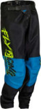 Pantaloni off road FLY RACING YOUTH KINETIC KHAOS culoare negru/blue/fluorescent/galben, mărime 26