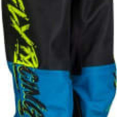 Pantaloni off road FLY RACING YOUTH KINETIC KHAOS culoare negru/blue/fluorescent/galben, mărime 22