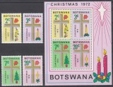 Botswana 1972 - Crăciun, Serie + Colita, MNH