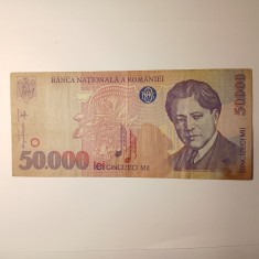 Di.105. Bancnota 50 000 lei 1996 circulata uzata
