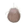 Set 6 globuri Fluffy Pink Velvet 10 cm, Inart