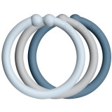 BIBS Loops cercuri pentru at&acirc;rnat Baby Blue / Cloud / Petrol 12 buc