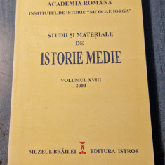 Studii si materiale de istorie medie volumul 18 Academia Romana