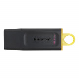 Memorie USB 3.2 Gen 1, 128 Gb, Kingston DataTraveler Exodia, cu capac, negru cu galben