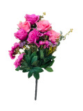 Cumpara ieftin Flori artificiale decorative, roz, Trandafiri, 55.5 cm
