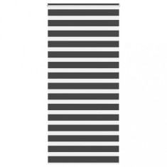 vidaXL Jaluzea tip zebra neagră lățime țesătură 95,9 cm poliester
