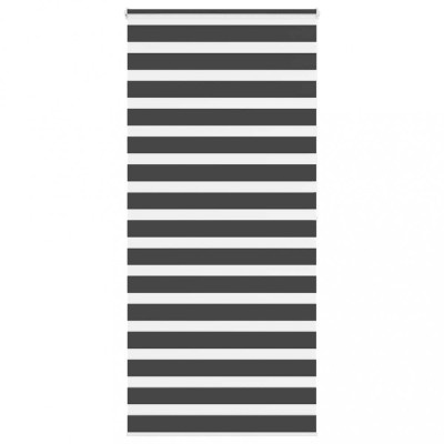 Jaluzea tip zebra neagră lățime țesătură 95,9 cm poliester foto