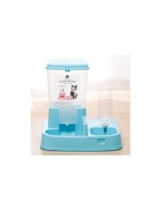 Distribuitor de alimente si apa pentru animale 2in1 culoare Albastru