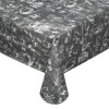 Față de masă, Model Cafea și Ceai, Gri, 180x140cm, Material PEVA și Flanel, Oem