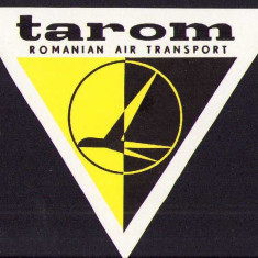 HST A158 Etichetă reclamă TAROM România comunistă