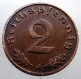 2.604 GERMANIA 2 REICHSPFENNIG 1937 J RARA, Europa, Bronz