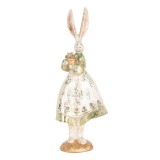 Cumpara ieftin Figurina Iepuras Paste polirasina bej aurie 12x9x33 cm