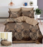 Cumpara ieftin Lenjerie Pat Bumbac 4 Piese Maro, 200x230/240x250 cm, Fara Elastic, Set de Pat