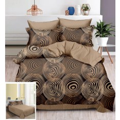 Lenjerie Pat Trap Sf106, Bumbac, 4 Piese, Fara Elastic, Maro