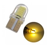 Set 2 Becuri Led W5W T10 Portocaliu Cob Silicon