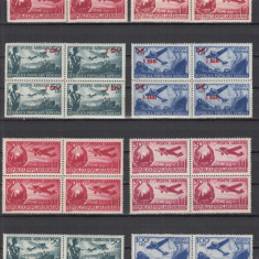 1948/1952 LP 244 LP 267 LP 319 LP 319 a POSTA AERIANA BLOCURI DE 4 TIMBRE MNH