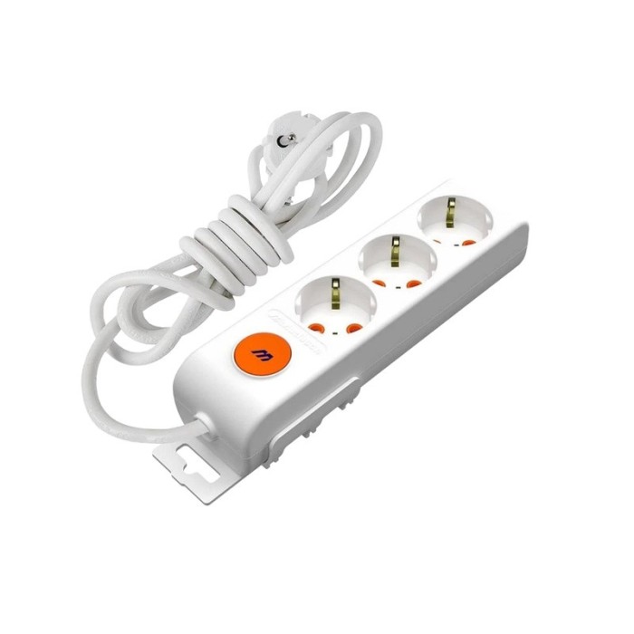Prelungitor Mutlusan, cu intrerupator si led, 3 m, 3 prize