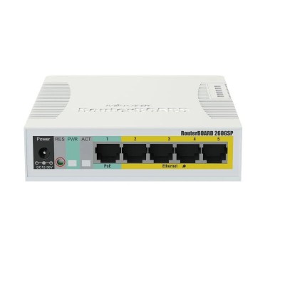 Mikrotik SOHO switch routerboard, RB260GSP, Flash Storage: 128 KB, PoEin: foto