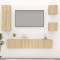 Gossi set dulap tv, 5 piese, stejar sonoma, lemn prelucrat