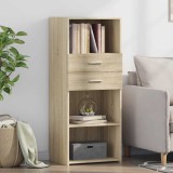 VidaXL Dulap &icirc;nalt, stejar sonoma, 50x42,5x124 cm, lemn prelucrat