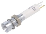 Lampă de control LED albă 24VDC &Oslash;6mm metal