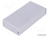 Carcasă universală TEKO din aluminiu gri 72mm x 143mm x 28mm