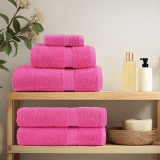 vidaXL Prosoape de baie 2 pcs Roz 15 x 21 cm Bumbac