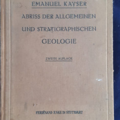 Emanuel Kayser - Abriss Der Allgemeinen und Stratigraphischen Geologie