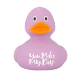 &quot;You make my day&quot; Duck, purple 8.5 cm (Rățușcă fantezie de cauciuc), Lilalu
