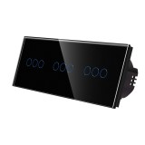 Intrerupator Triplu + Triplu + Triplu cu Touch din Sticla LUXION SmartElectro IntelligentHouse