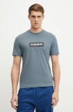 Napapijri tricou din bumbac S-Box barbati, cu imprimeu, NP0A4I3LG1Y1