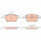 Placute frana Citroen C4 Coupe (La), C4 1 (Lc), Opel Corsa F (P2jo), Peugeot 207 (Wa), 208 (Ca), 3008 (0u), 307 (3a/C), 308 1 (4a), RCZ, punte fata,, Trw