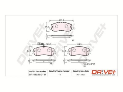 Dr!ve+ DP1010.10.0144 set placute frana,frana disc foto
