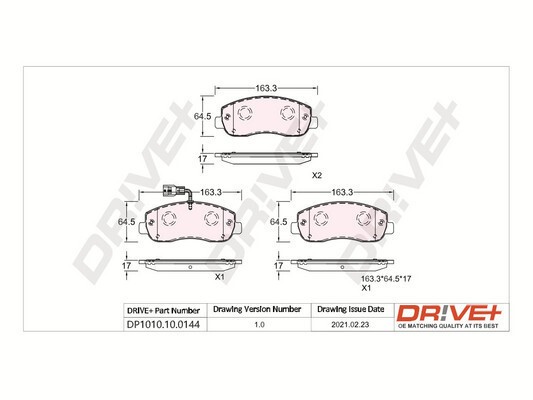 Dr!ve+ DP1010.10.0144 set placute frana,frana disc