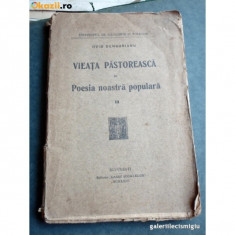 Ovid Densusianu, Vieata pastoreasca in poesia noastra populara, VOLUMUL 2,1923, prima editie foto