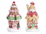 Cumpara ieftin Set 2 decoratiuni Craciun polirasina multicolora cm 10,5 x 9,5 x 21 H