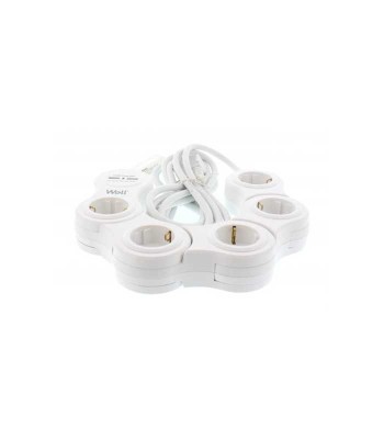 Prelungitor reglabil 5 prize 3m cablu 3xG1.5mm2 16A 3500W cu incarcator USB Well foto