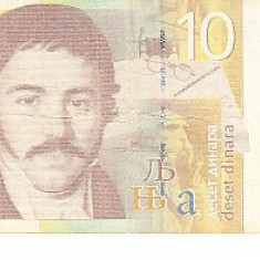 M1 - Bancnota foarte veche - Serbia - 10 dinarI - 2013